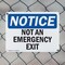 Signmission Exit Sign, Plastic, 18 in W, 12 in H, Not An Emergency Exit OS-2PACK-NS-P-1218-L-15136 - alternate 6